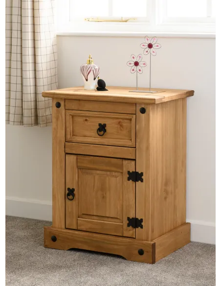Corona 1 Drawer 1 Door Bedside Locker - | Murphy Furniture