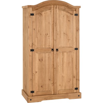 Corona 2 Door Wardrobe - Distressed Waxe | Murphy Furniture