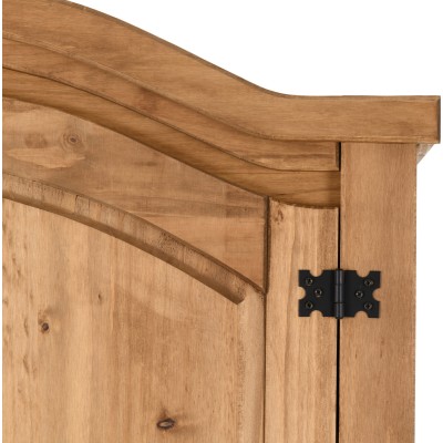 Corona 2 Door Wardrobe - Distressed Waxe | Murphy Furniture