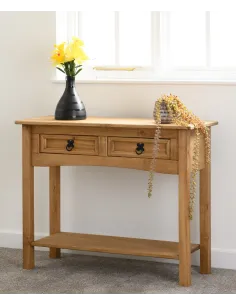 Corona 2 Drawer Console Table With Shelf | Murphy Furniture
