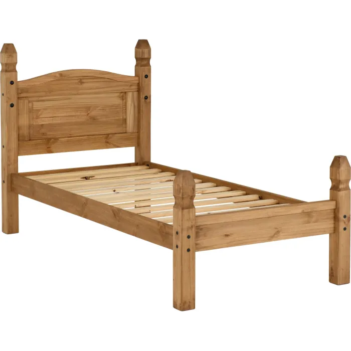 Corona 3FT Low End Bedframe - Distressed | Murphy Furniture