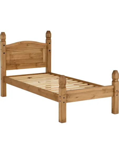 Corona 3FT Low End Bedframe - Distressed | Murphy Furniture