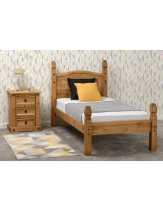 Corona 3FT Low End Bedframe - Distressed | Murphy Furniture