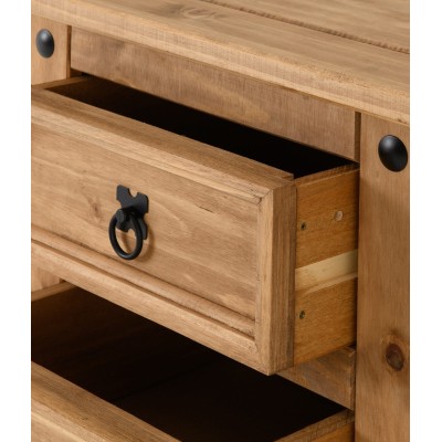 Corona 3 Drawer Bedside Locker - Distres | Murphy Furniture