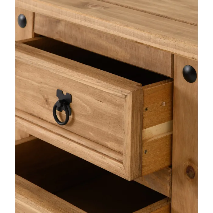 Corona 3 Drawer Bedside Locker - Distres | Murphy Furniture