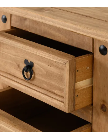 Corona 3 Drawer Bedside Locker - Distres | Murphy Furniture