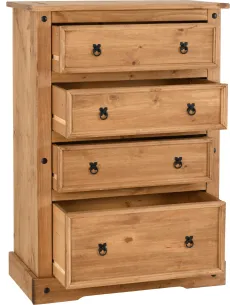 Corona 4 Drawer Chest - Distressed Waxed | Murphy Furniture 2