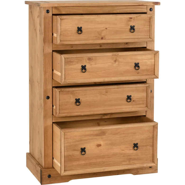 Corona 4 Drawer Chest - Distressed Waxed | Murphy Furniture