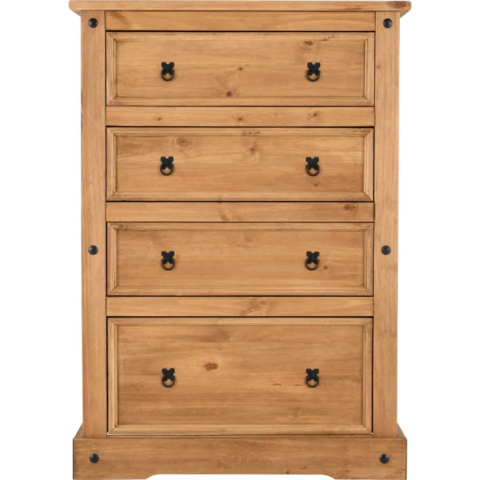 Corona 4 Drawer Chest - Distressed Waxed | Murphy Furniture