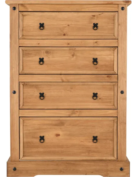 Corona 4 Drawer Chest - Distressed Waxed | Murphy Furniture