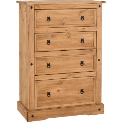 Corona 4 Drawer Chest - Distressed Waxed | Murphy Furniture