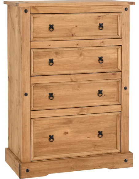 Corona 4 Drawer Chest - Distressed Waxed | Murphy Furniture
