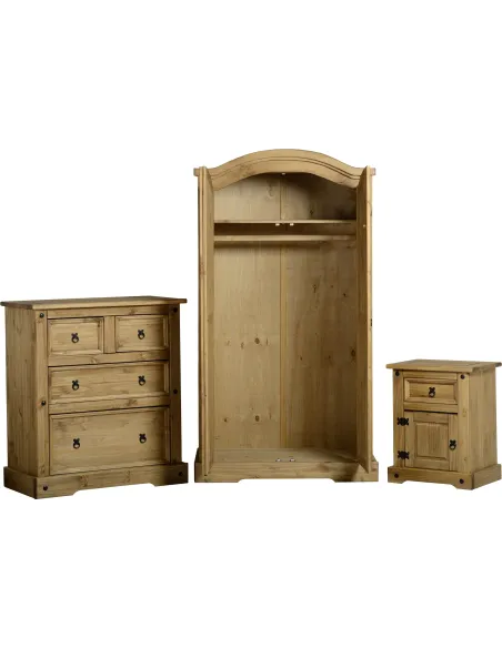 Corona Trio Bedroom Set - Distressed Wax | Murphy Furniture