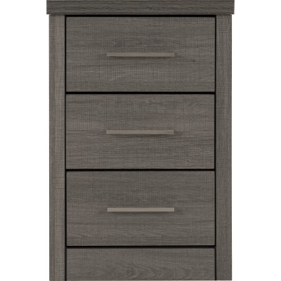 Lisbon 3 Drawer Bedside Locker - Black | Murphy Furniture