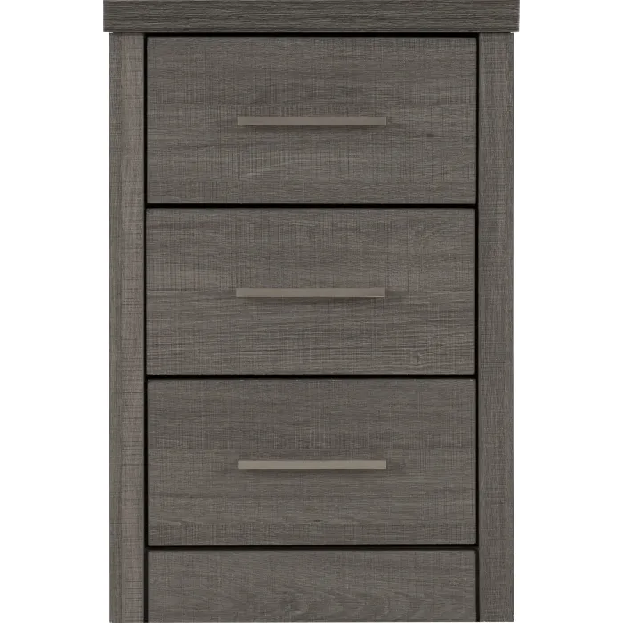 Lisbon 3 Drawer Bedside Locker - Black | Murphy Furniture