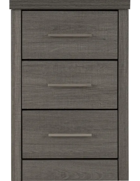 Lisbon 3 Drawer Bedside Locker - Black | Murphy Furniture