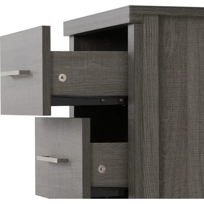 Lisbon 3 Drawer Bedside Locker - Black | Murphy Furniture