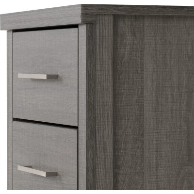 Lisbon 3 Drawer Bedside Locker - Black | Murphy Furniture