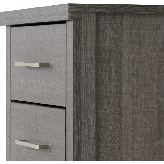 Lisbon 3 Drawer Bedside Locker - Black | Murphy Furniture