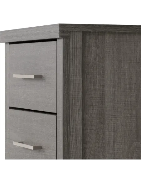 Lisbon 3 Drawer Bedside Locker - Black | Murphy Furniture