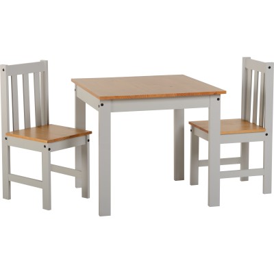 Ludlow 1+2 Dining Set - Grey/Oak Effect | Murphy Furniture