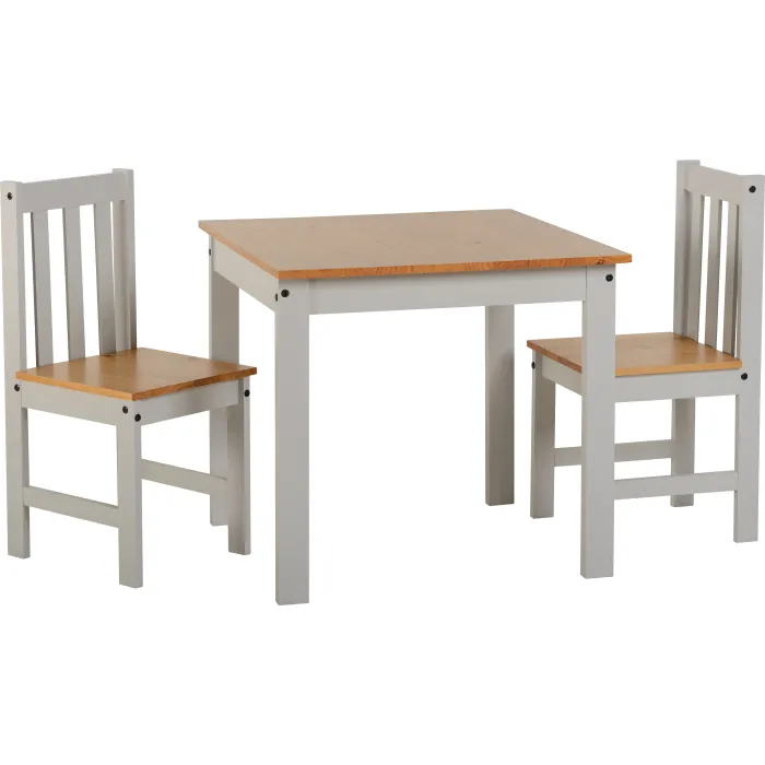 Ludlow 1+2 Dining Set - Grey/Oak Effect | Murphy Furniture