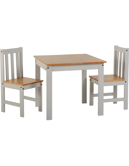 Ludlow 1+2 Dining Set - Grey/Oak Effect | Murphy Furniture