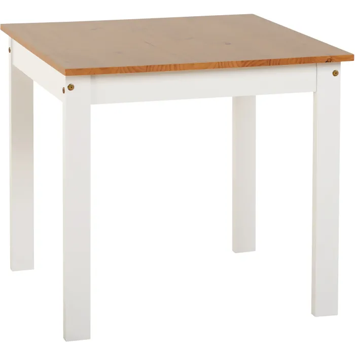 Ludlow 1+2 Dining Set - White/Oak Effect | Murphy Furniture