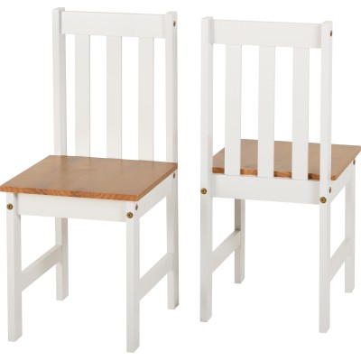 Ludlow 1+2 Dining Set - White/Oak Effect | Murphy Furniture