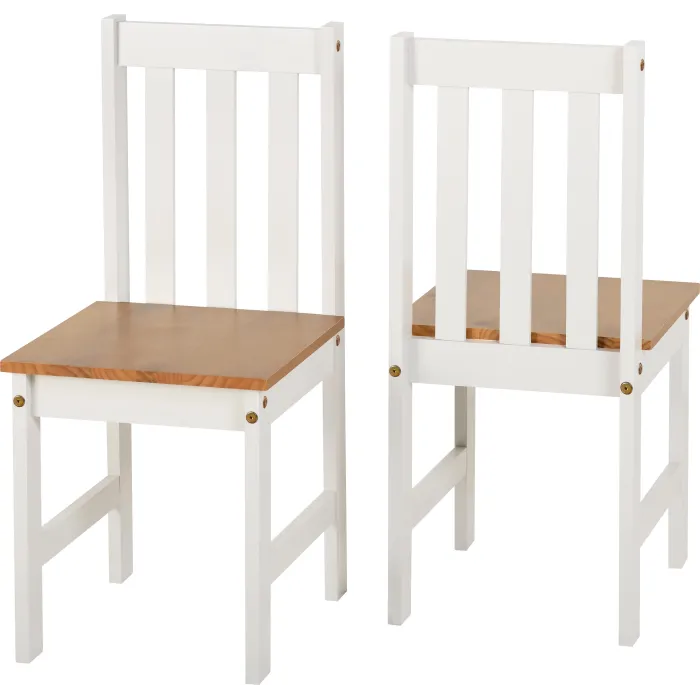 Ludlow 1+2 Dining Set - White/Oak Effect | Murphy Furniture