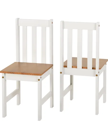 Ludlow 1+2 Dining Set - White/Oak Effect | Murphy Furniture