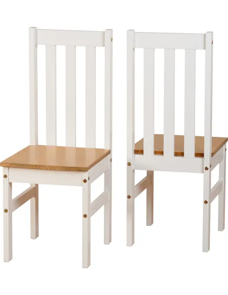Ludlow 1+4 Dining Set - White/Oak Effect | Murphy Furniture