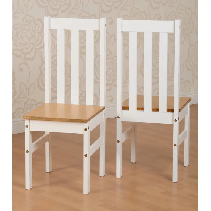 Ludlow 1+4 Dining Set - White/Oak Effect | Murphy Furniture
