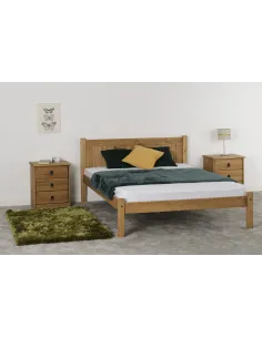 Maya 4FT Bedframe - Distressed Waxed Pine | Murphy Furniture