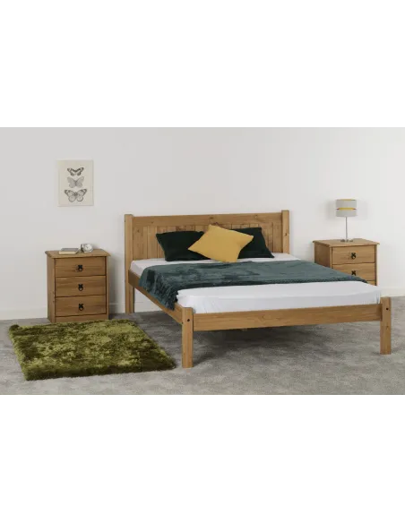 Maya 4FT Bedframe - Distressed Waxed Pine | Murphy Furniture