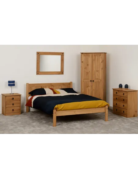 Maya 4FT Bedframe - Distressed Waxed Pine | Murphy Furniture