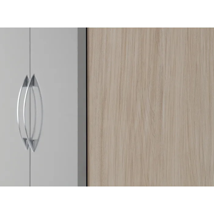 Nevada 2 Door 1 Drawer Wardrobe - Grey G | Murphy Furniture