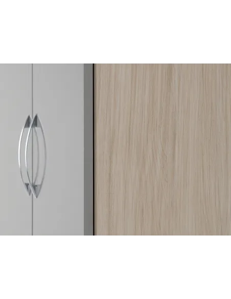 Nevada 2 Door 1 Drawer Wardrobe - Grey G | Murphy Furniture