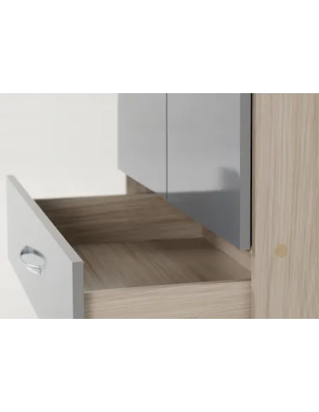 Nevada 2 Door 1 Drawer Wardrobe - Grey G | Murphy Furniture