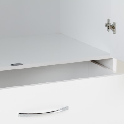 Nevada 2 Door 1 Drawer Wardrobe - White | Murphy Furniture