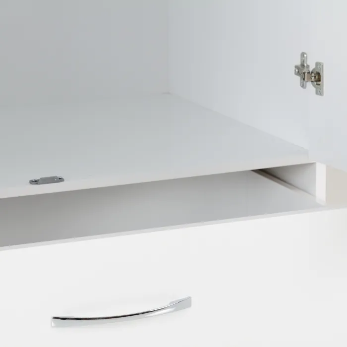 Nevada 2 Door 1 Drawer Wardrobe - White | Murphy Furniture