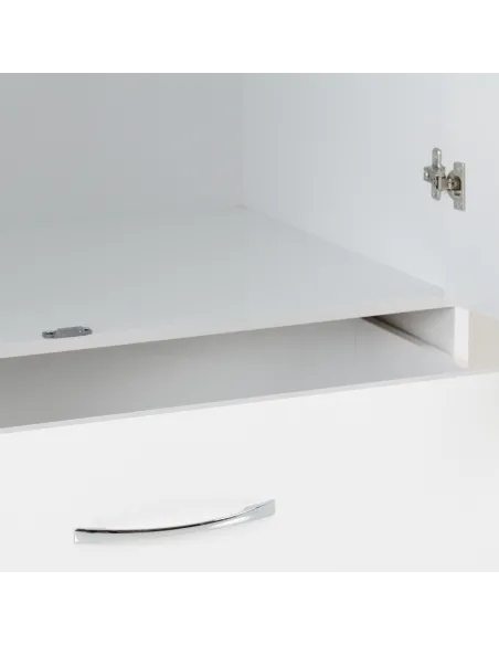 Nevada 2 Door 1 Drawer Wardrobe - White | Murphy Furniture