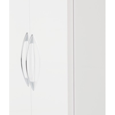 Nevada 2 Door 1 Drawer Wardrobe - White | Murphy Furniture