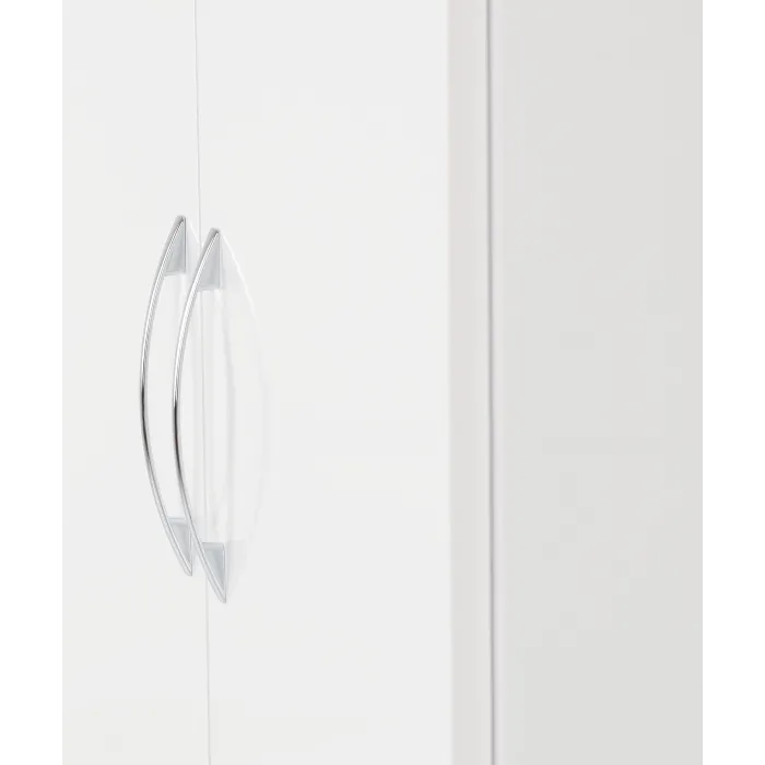 Nevada 2 Door 1 Drawer Wardrobe - White | Murphy Furniture