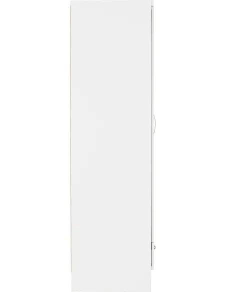 Nevada 2 Door 1 Drawer Wardrobe - White | Murphy Furniture