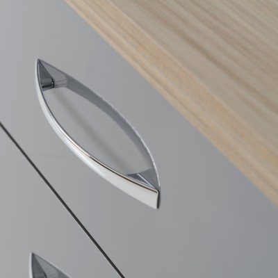 Nevada 2 Drawer Bedside Locker - Grey Gl | Murphy Furniture