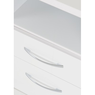 Nevada 2 Drawer Bedside Locker - White G | Murphy Furniture