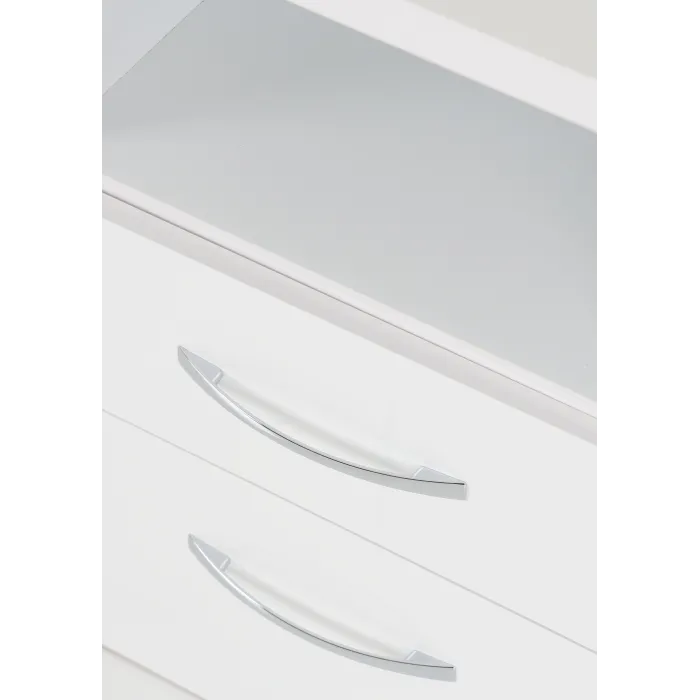 Nevada 2 Drawer Bedside Locker - White G | Murphy Furniture