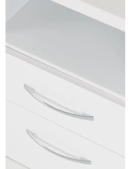 Nevada 2 Drawer Bedside Locker - White G | Murphy Furniture