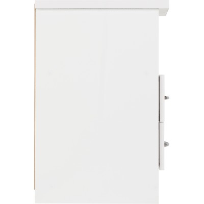 Nevada 2 Drawer Bedside Locker - White G | Murphy Furniture
